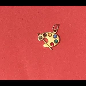 Gold Artist Palette Charm